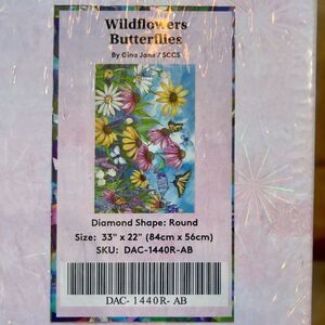 Wildflowers & Butterflies by Gina Jane diamond painting kit.